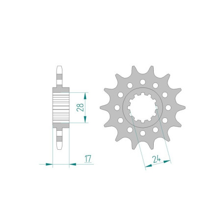 Kit chaine AFAM acier HONDA CBR 600 F M,N,P,R,S,T RACING pas 520 1991 à 1996