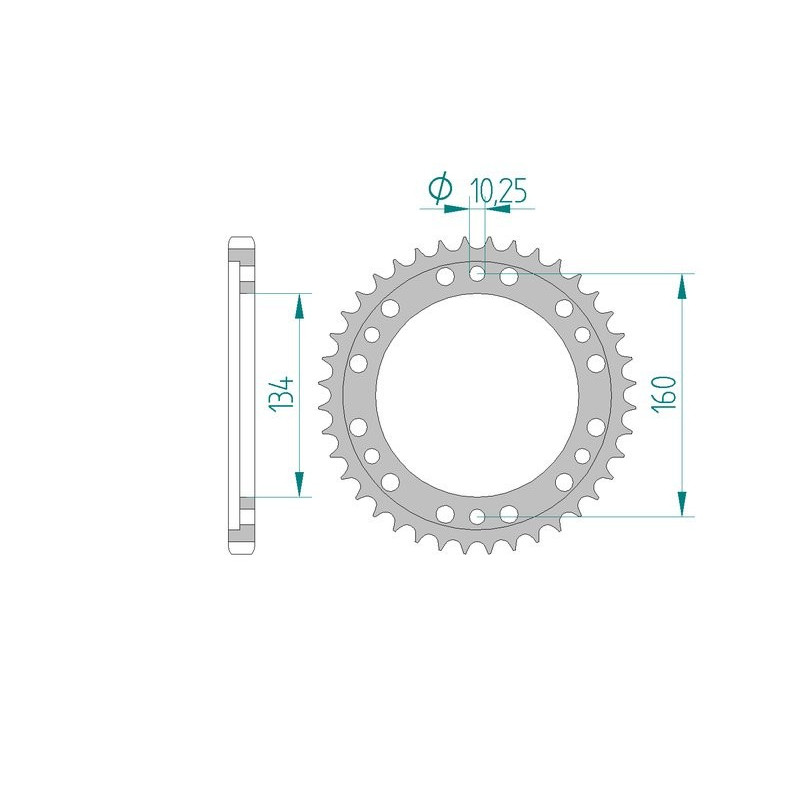 Kit chaine AFAM acier HONDA CBR 600 RR 3,4,5,6 pas 525 2003 à 2006