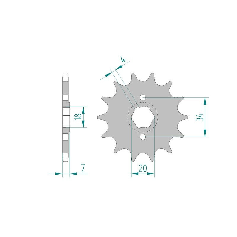 Kit chaine AFAM acier HONDA MTX 125 R RALLY TC02 pas 520 1986 à 1994