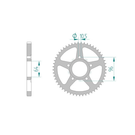 Kit chaine AFAM acier HONDA XL 125 R JD04 pas 428 1982 à 1997