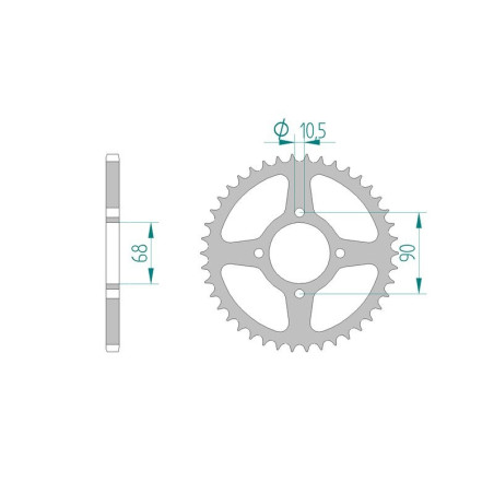 Kit chaine AFAM acier HONDA MTX 200 R W pas 520 1983 à 1986