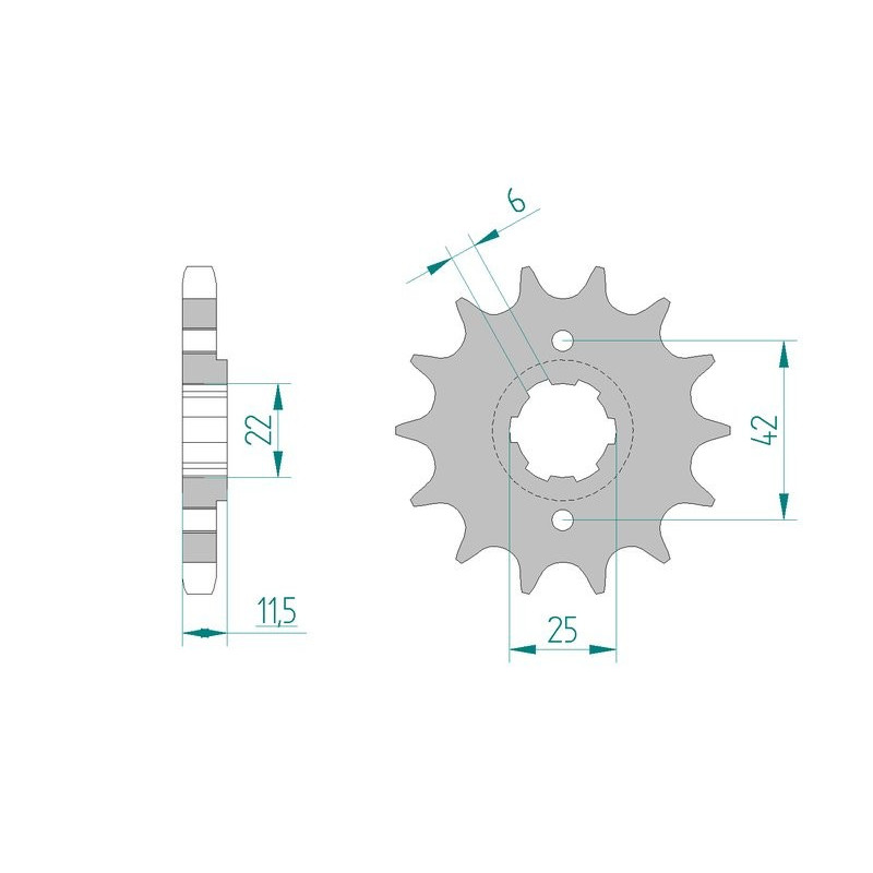 Kit chaine AFAM acier HONDA FT 500 C PC07 pas 530 1982 à 1984