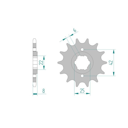 Kit chaine AFAM acier HONDA XR 600 R F,G,H PE04 pas 520 1985 à 1987