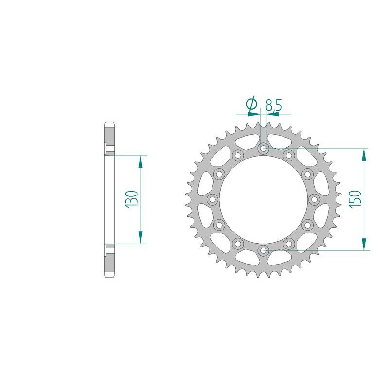 Kit chaine AFAM acier HONDA XR 600 R F,G,H PE04 pas 520 1985 à 1987