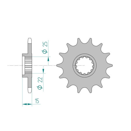 Kit chaine AFAM acier KAWASAKI ZX-6R (ZX636) C1,C6 pas 520 2005 à 2006