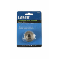 Douille à créneau LASER TOOLS écrou d'arbre à cames Ducati 24mm 2