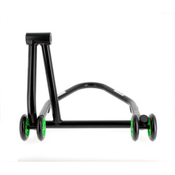 Béquille monobras droite BIHR Home Track noir mat roues vert 2