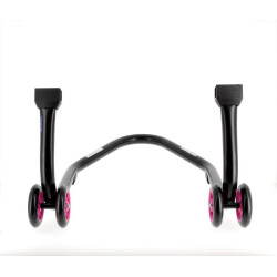 Béquille arrière BIHR Home Track supports en "L" noir mat roues rose 2