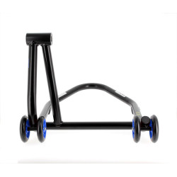 Béquille monobras droite BIHR Home Track noir mat roues bleu 2