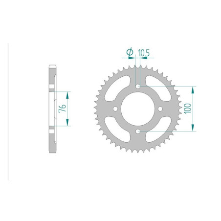 Kit chaine AFAM acier SUZUKI RG 125 F GAMMA WOLF pas 428 1992 à 1995