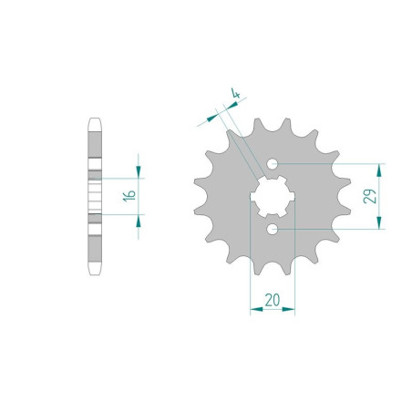 Kit chaine AFAM acier SUZUKI RGF 125 FUN N,P,R pas 428 1992 à 1994