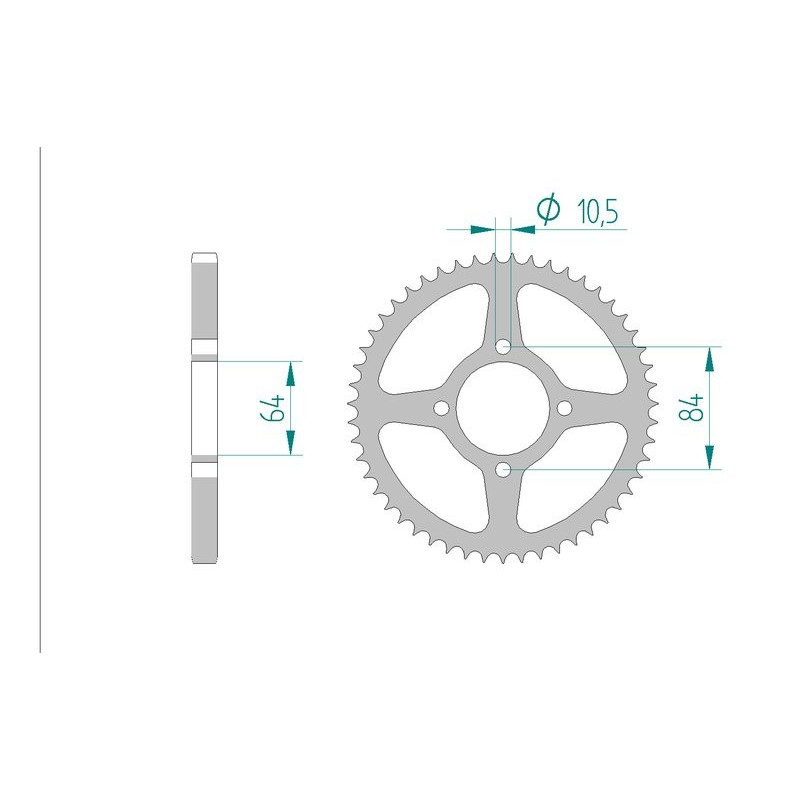 Kit chaine AFAM acier SUZUKI RV 125 K7,K8,K9,L0,L1,L2,L3 VAN VAN pas 428 2007 à 2013